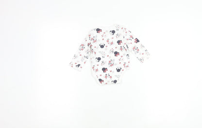 Disney Minnie Mouse Floral White Babygrow, 6-9 Months