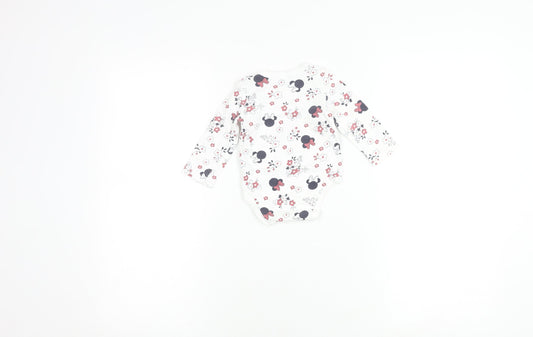 Disney Minnie Mouse Floral White Babygrow, 6-9 Months