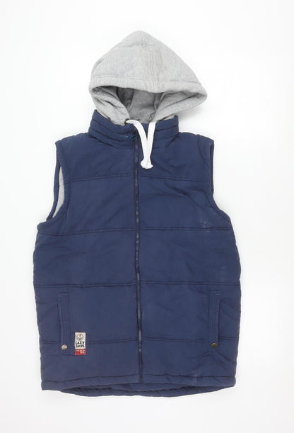 Mens UK Size M Lazy Jacks Blue Puffer Jacket