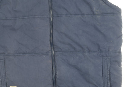 Mens UK Size M Lazy Jacks Blue Puffer Jacket