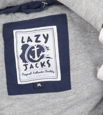 Mens UK Size M Lazy Jacks Blue Puffer Jacket