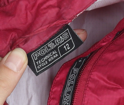 Polaris Women's Red Windbreaker Jacket Size 12