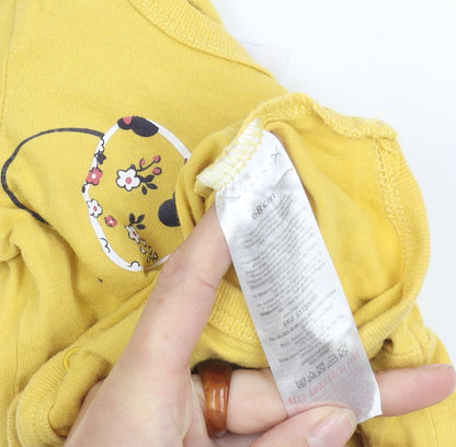 Disney Unisex Yellow Babygrow 6-9M Minnie Mouse Cartoon