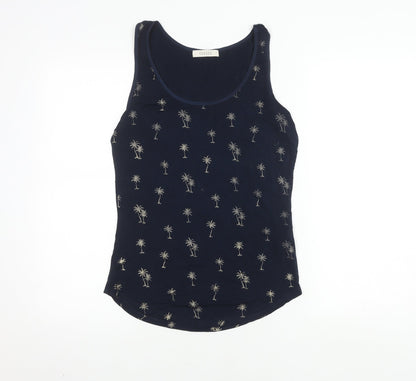 Womens UK Size S Oasis Blue Basic Tank