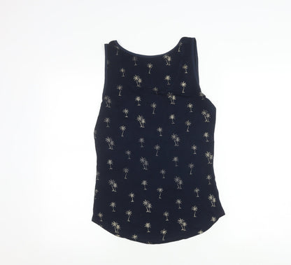 Womens UK Size S Oasis Blue Basic Tank