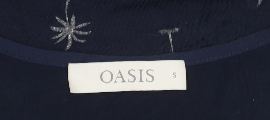 Womens UK Size S Oasis Blue Basic Tank