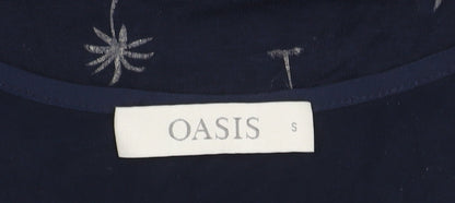 Womens UK Size S Oasis Blue Basic Tank