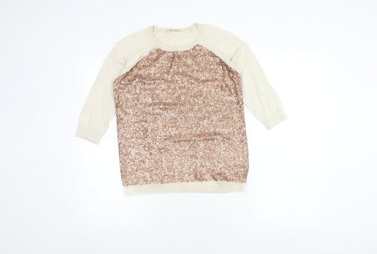 Womens UK Size 6 Whistles Ivory Pullover Jumper