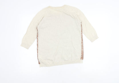 Womens UK Size 6 Whistles Ivory Pullover Jumper
