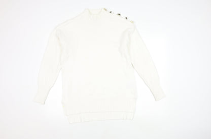Womens UK Size M River Island White Pullover Jumper