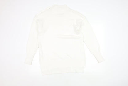 Womens UK Size M River Island White Pullover Jumper