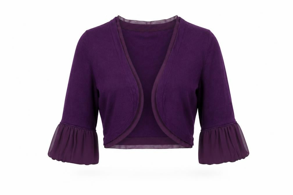 Womens UK Size XS Coast Purple Shrug Jumper