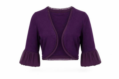 Womens UK Size XS Coast Purple Shrug Jumper