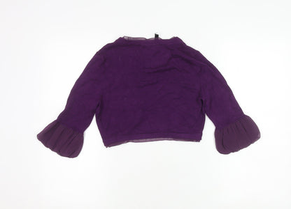 Coast Women's Purple Shrug XS Balloon Sleeve