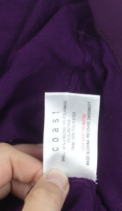 Coast Women's Purple Shrug XS Balloon Sleeve