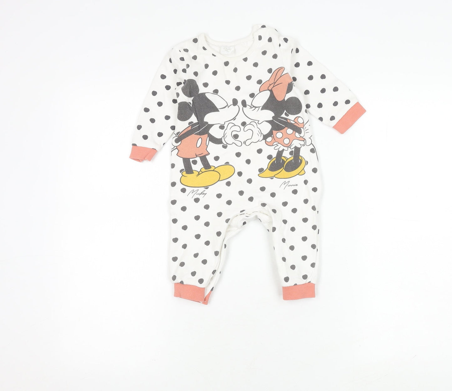 Disney Unisex Baby Polka Dot Mickey Minnie Babygrow 3-6 Months