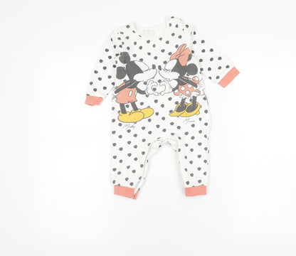 Disney Unisex Baby Polka Dot Mickey Minnie Babygrow 3-6 Months