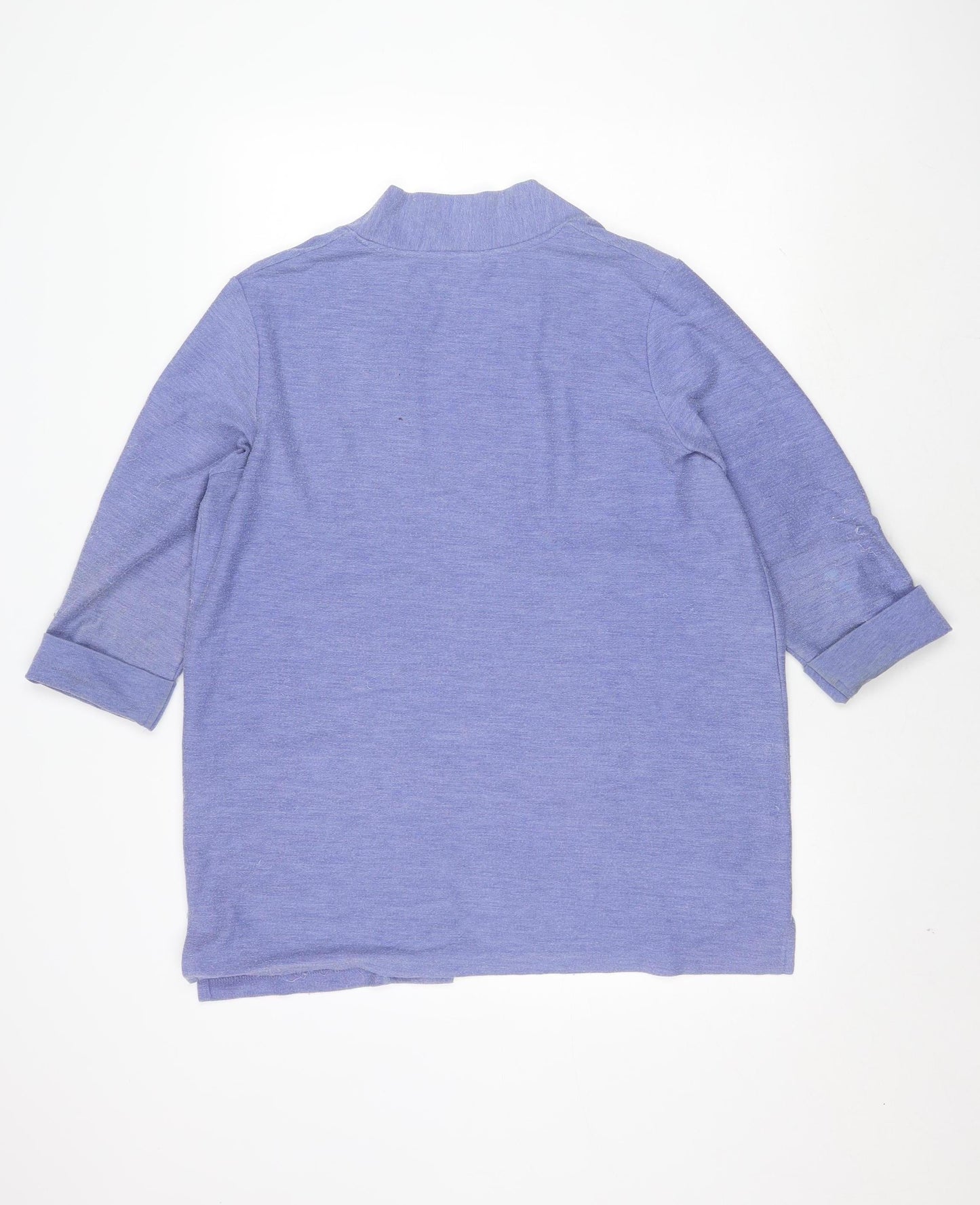 Damart Women's Purple Open Front Cardigan Size 14 with Pockets