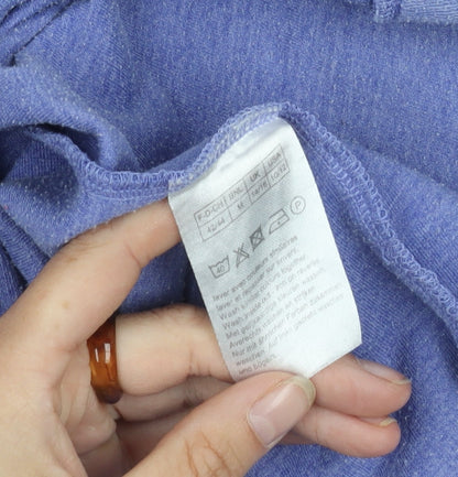 Damart Women's Purple Open Front Cardigan Size 14 with Pockets