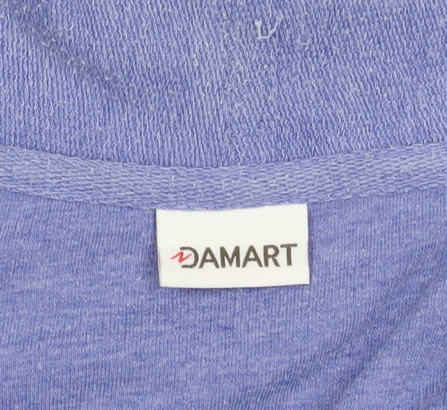 Damart Women's Purple Open Front Cardigan Size 14 with Pockets