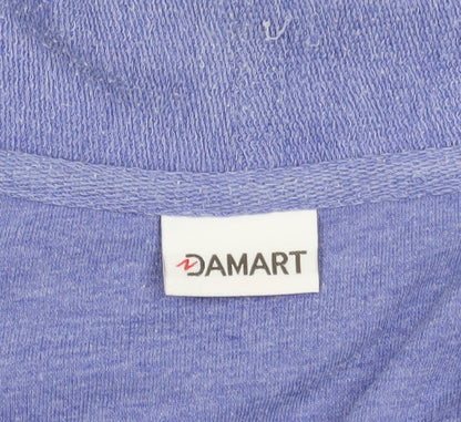 Damart Women's Purple Open Front Cardigan Size 14 with Pockets