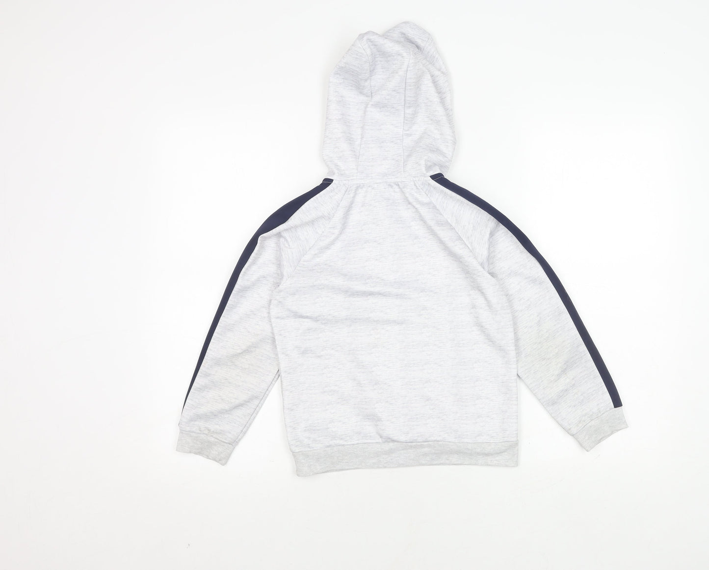 Jeff Banks Boys Grey Hoodie, Size 7-8 Years, Zip, Logo Accent