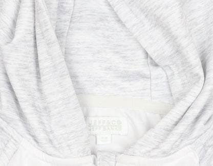 Jeff Banks Boys Grey Hoodie, Size 7-8 Years, Zip, Logo Accent