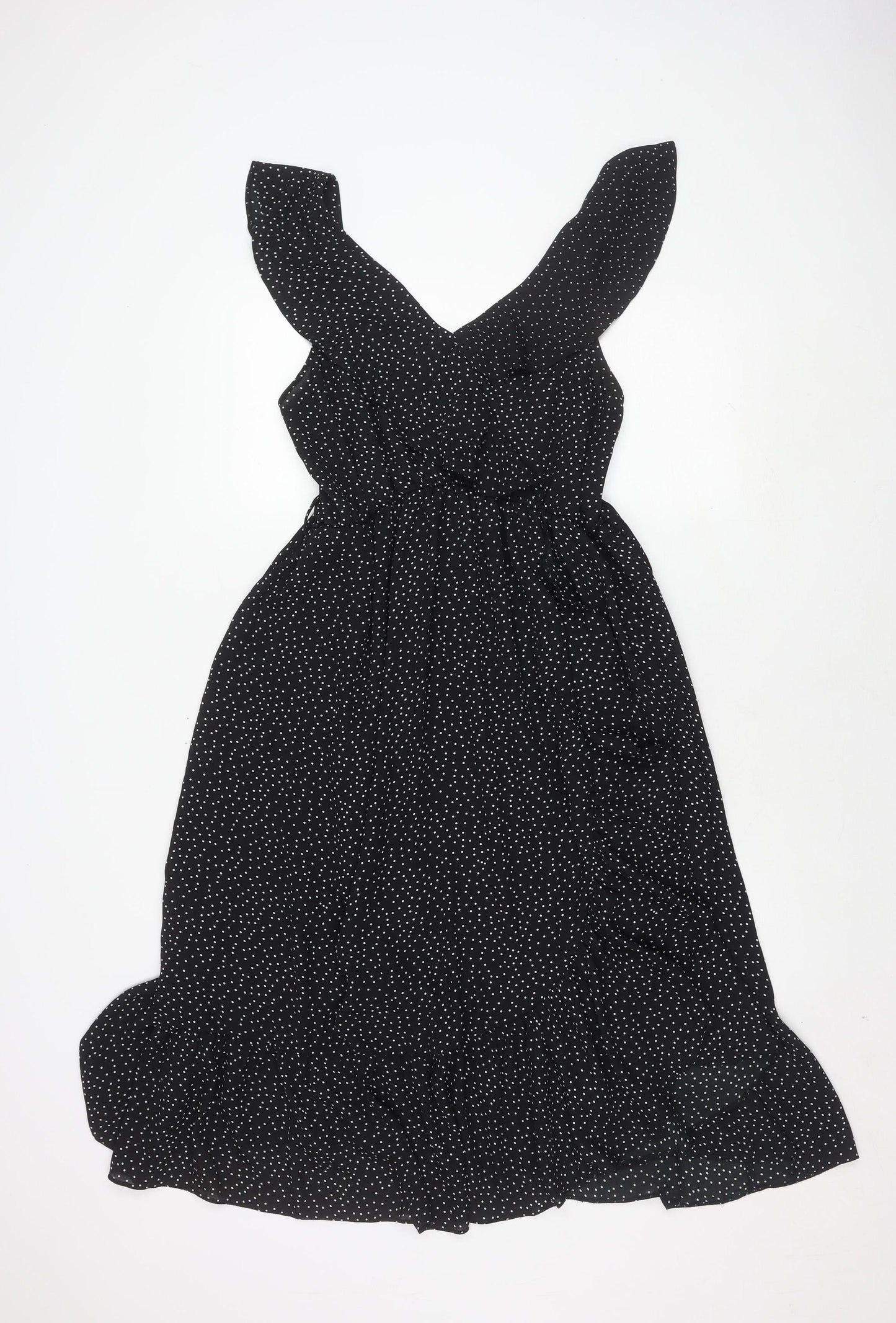 Dorothy Perkins Black Polka Dot Maternity Dress, Size 12