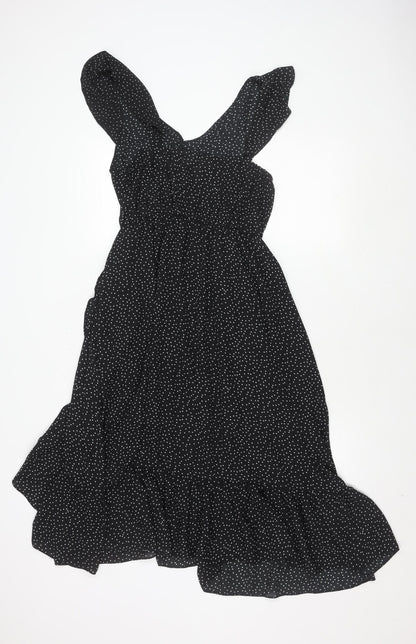 Dorothy Perkins Black Polka Dot Maternity Dress, Size 12