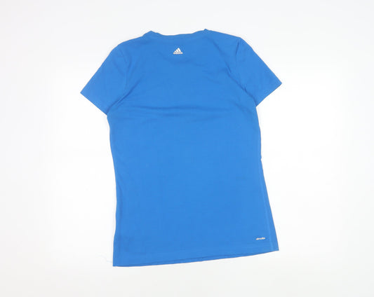Adidas Men's M Blue Crew Neck Short Sleeve T-Shirt