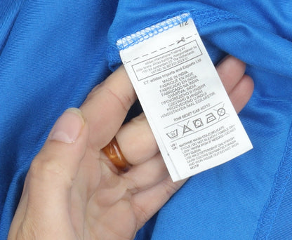 Adidas Men's M Blue Crew Neck Short Sleeve T-Shirt