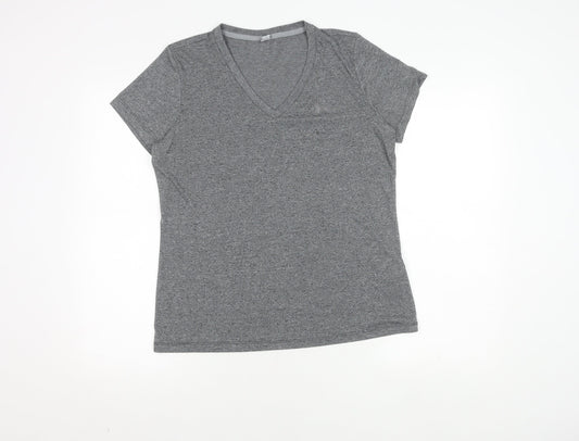 Under Armour Men's Grey Athletic T-Shirt - M V-Neck