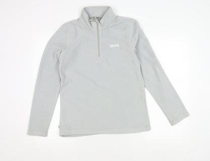 Regatta Women's Grey Full Zip Fleece Sweatshirt Size 10