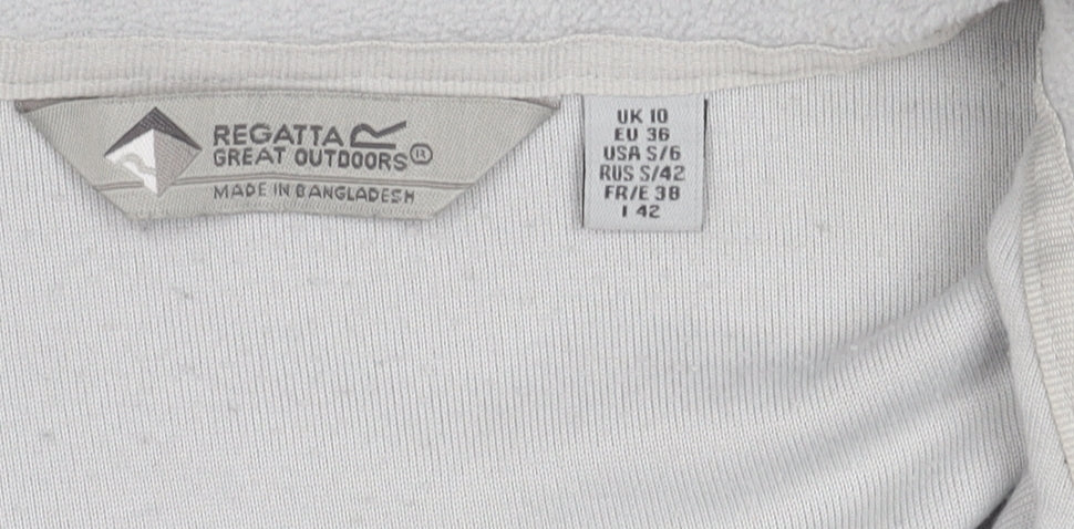 Regatta Women's Grey Full Zip Fleece Sweatshirt Size 10