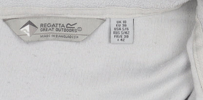 Regatta Women's Grey Full Zip Fleece Sweatshirt Size 10