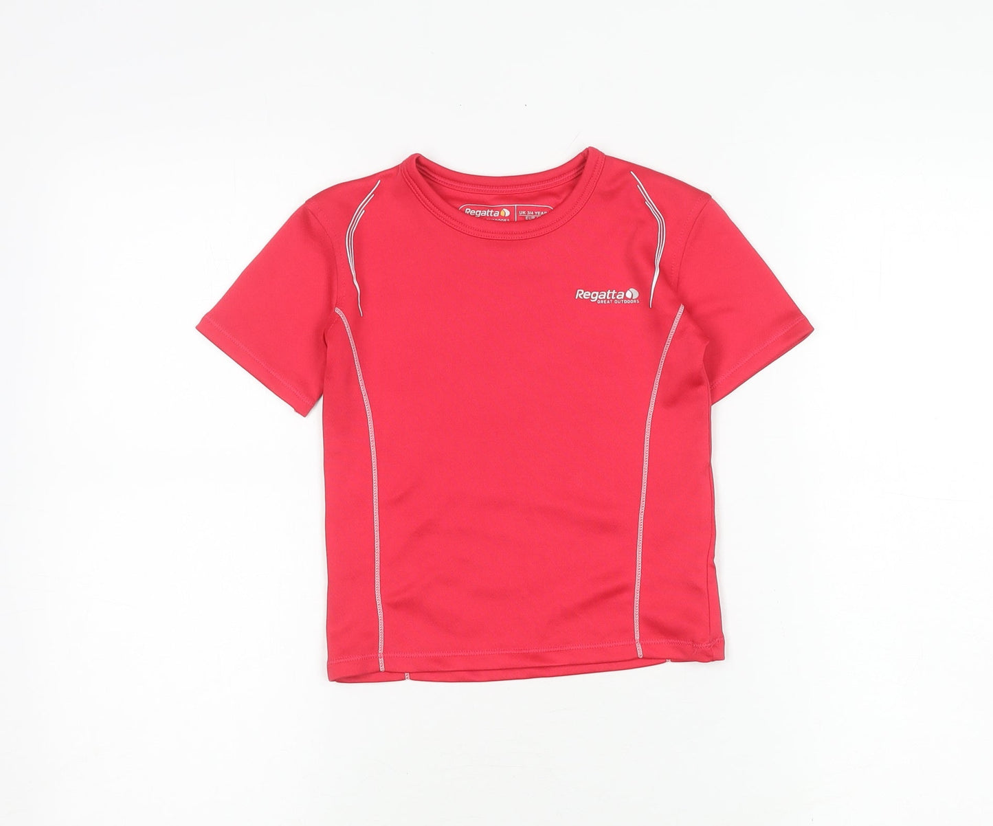 Regatta Girls Red T-Shirt 3-4 Years Lightweight Activewear