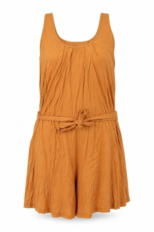 Mode at Home Women's Brown Sleeveless Playsuit Size 6