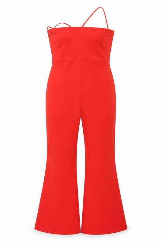 Womens UK Size 14 Quiz One-Piece Red Playsuit