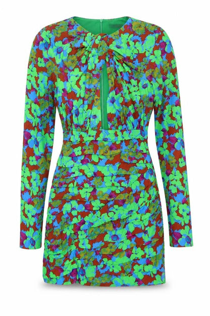Zara Women's Multicoloured Floral Bodycon Dress, Size 6