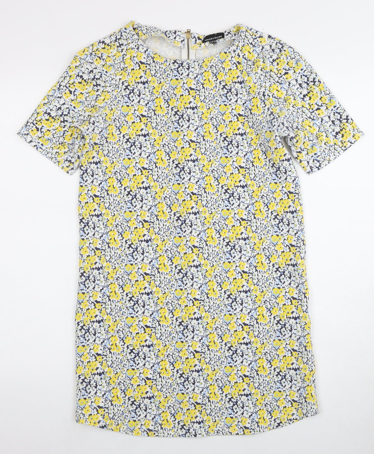Warehouse Women's Floral Shift Dress Size 10 - Multicoloured