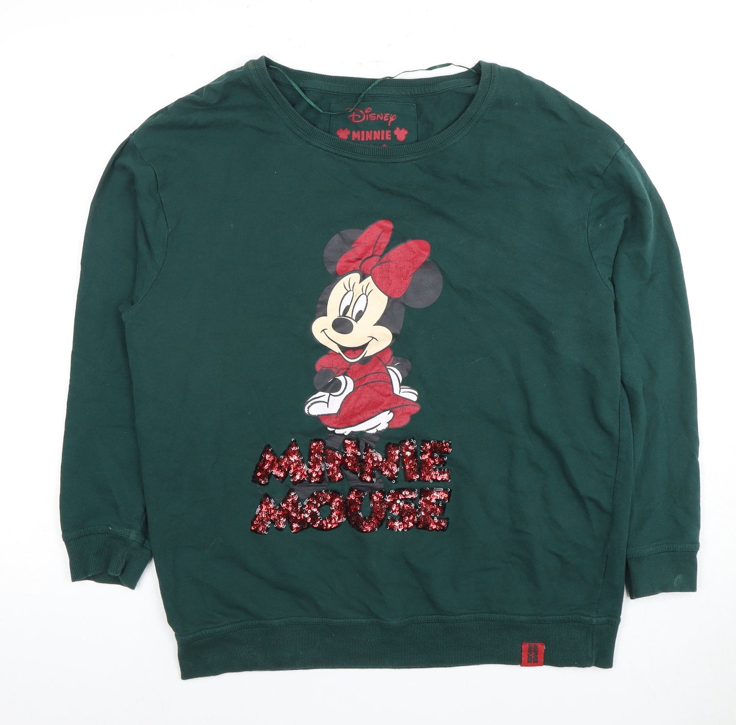 Womens UK Size 12 Disney Green Pullover Sweatshirt