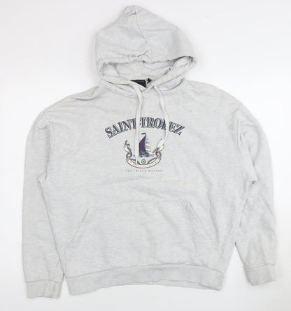 Mens UK Size S ASOS Grey Pullover Hoodie
