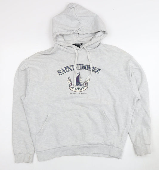 Mens UK Size S ASOS Grey Pullover Hoodie