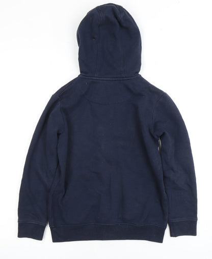 Farah Boys Full Zip Blue Hoodie, Size 8-9 Y, Hooded, Pockets