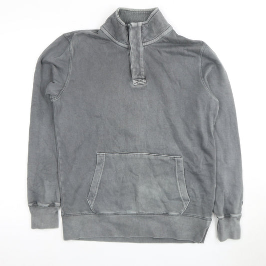 Mens UK Size XS American Eagle Grey 1/4 Zip Sweatshirt
