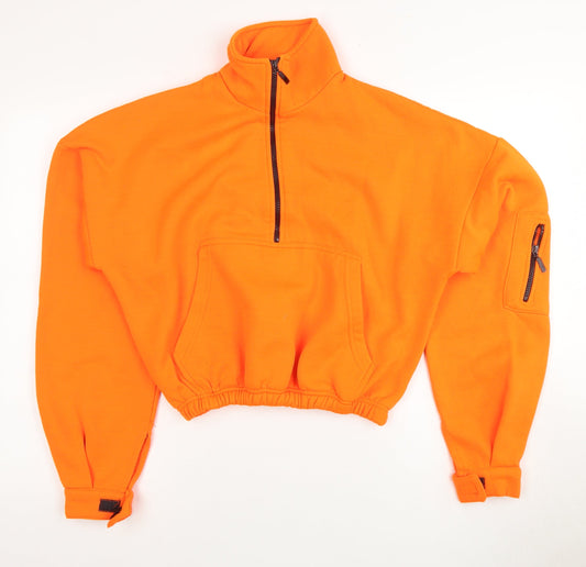 Boohoo Women's Orange Pullover Hoodie Size L
