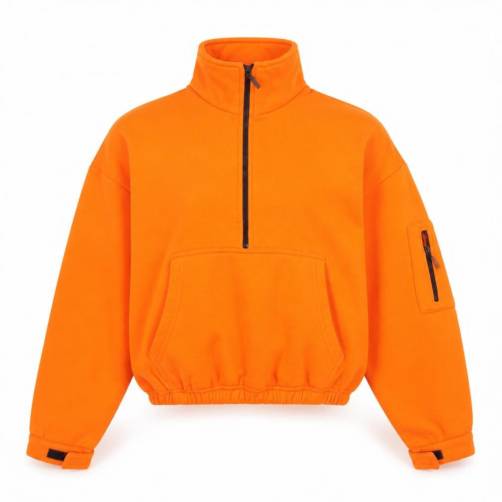 Womens UK Size L Boohoo Orange Pullover Hoodie