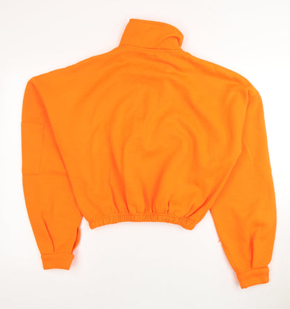Boohoo Women's Orange Pullover Hoodie Size L