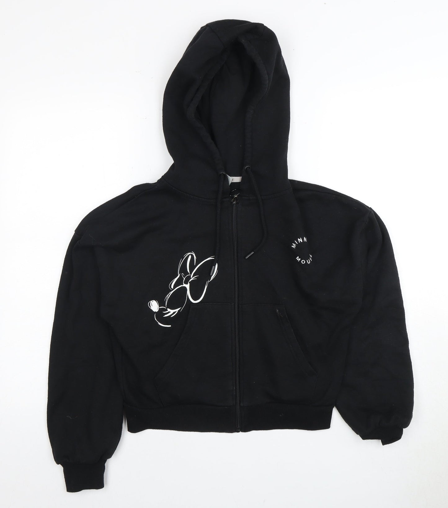 Womens UK Size 6 Disney Black Full Zip Hoodie