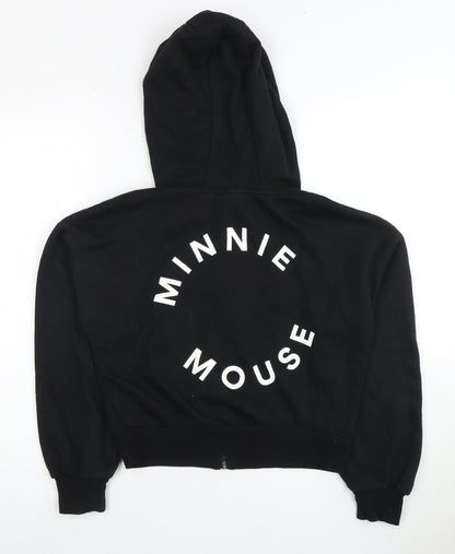 Womens UK Size 6 Disney Black Full Zip Hoodie